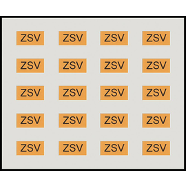 5UH1085 Siemens Beschriftungsbogen mit 20 Klebeschildern in orange zur Kennzei Produktbild front M