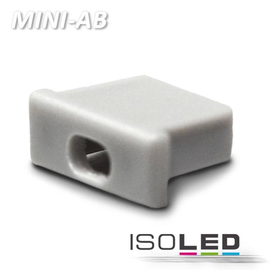 111381 Isoled Endkappe für Profil MINI AB10 silber, mit Kabeldurchführung Produktbild