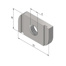 14171 Trayco SLN41 08 SS Gleitmutter Sliding Nut Produktbild front M