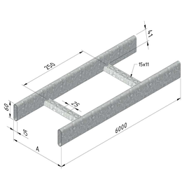 10042 Trayco CL60 300 6DG Kabelleiter CL60   Cable Ladder CL60 Produktbild