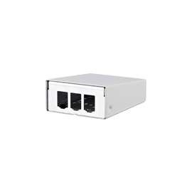 130861-0302-E Metz Connect Modul AP Gehäuse 3 Port reinweiß RAL9010 Produktbild front M