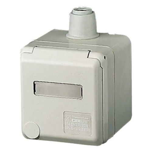 4135 Mennekes MENNEKES AP CEE Wandsteckdose Cepex 16A 5p 400V 6h IP44 Produktbild Front View L