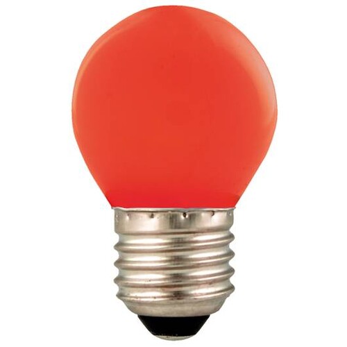 30962 Scharnberger+H. LED Tropfenform 45x73mm E27 240VAC 1W 12Lm rot Kunststo Produktbild