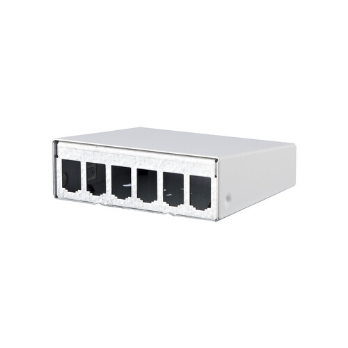 130861-0602-E Metz Connect Modul AP Gehäuse 6 Port       reinweiß RAL9010 Produktbild