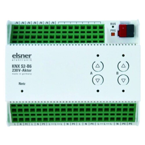 70531 Elsner ELSNER KNX Jalousieaktor 2fach inkl. 6fach Tasterschnittstelle R Produktbild Front View L