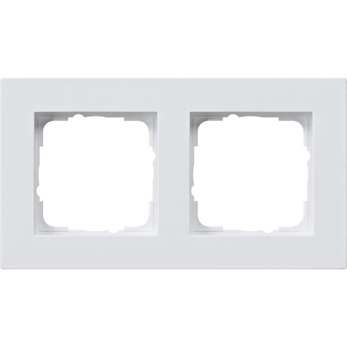 0212295 Gira Abdeckrahmen 2f flach E2 Reinweiß Produktbild