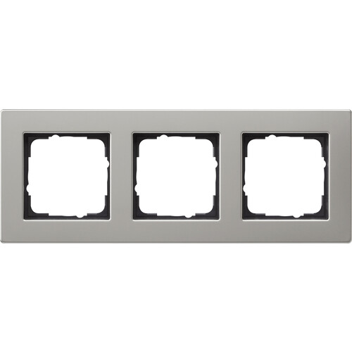 0213335 Gira Abdeckrahmen 3f flach E2 Edelstahl Produktbild