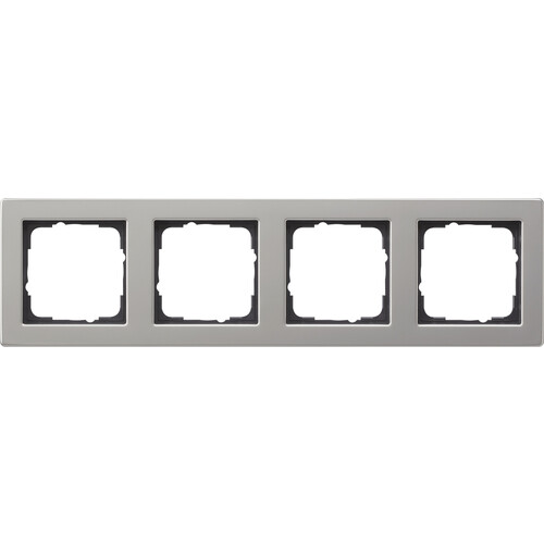 021433 Gira Abdeckrahmen 4f E2 Edelstahl Produktbild