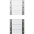 2136600 Gira Wippenset 6f (3+3) BSF System 55 Klar/Edelstahl Produktbild