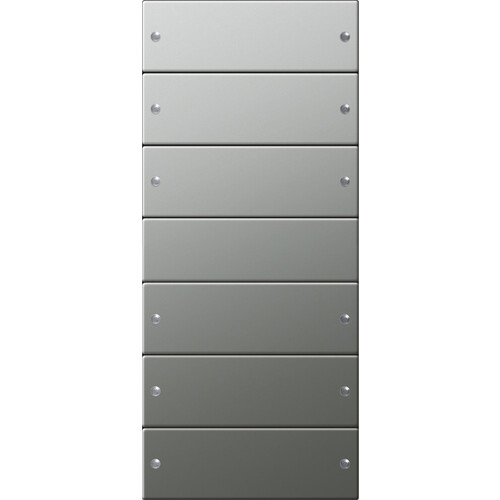 2136601 Gira Wippenset 6f (3+3) System 55 Edelstahl Produktbild Front View L
