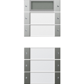 2145600 Gira Wippenset 5f Plus (2+3) BSF System 55 Klar/Edelstahl Produktbild front M