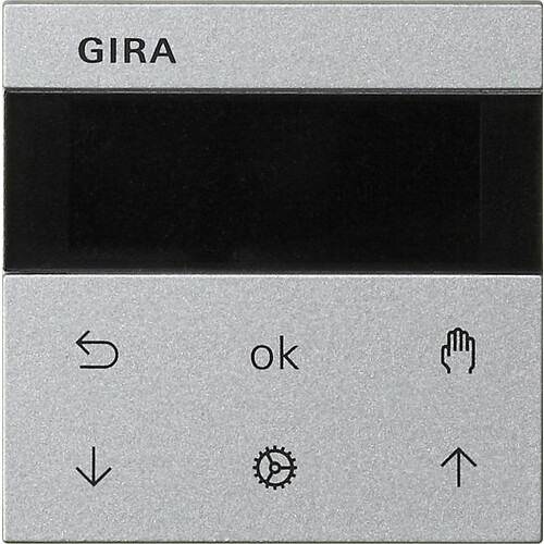 536626 Gira S3000 Jalousie- und Schaltuhr Display System 55 F Alu Produktbild Front View L