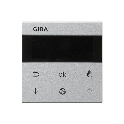 536626 Gira S3000 Jalousie- und Schaltuhr Display System 55 F Alu Produktbild Front View L