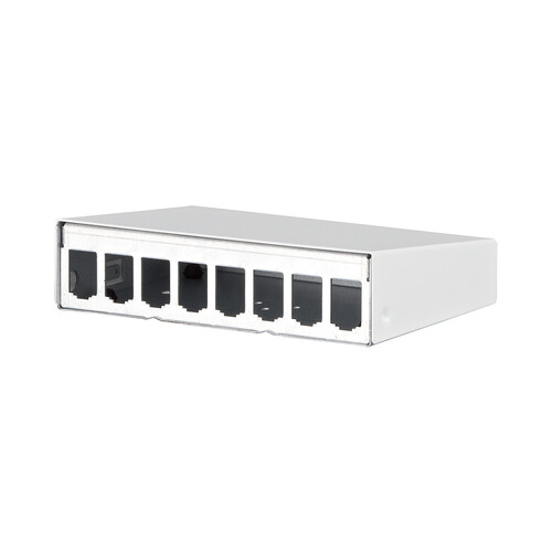 130861-0802-E Metz Connect Modul AP Gehäuse 8 Port       reinweiß RAL9010 Produktbild