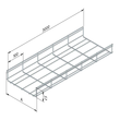10347 Trayco MT60 500 3EG Gitterrinne Mesh Tray Produktbild front S