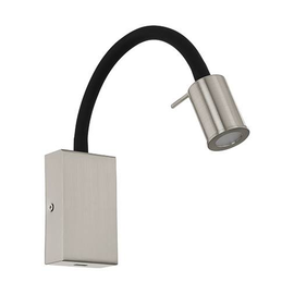 96567 Eglo LED WANDLEUCHTE 5W MIT WIPPSCHALTER STAHL KUNSTSTOFF NICKEL MA Produktbild