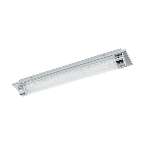 97055 Eglo LED WAND DECKENLEUCHTE 21W IP44 EDELSTAHL CHROM GLAS KRISTALL KLAR Produktbild Front View L