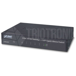 GSD-603F Planet 5-PORT 10/100/1000 +1-Port 1000X SFP Gigabit Ethernet Produktbild front M