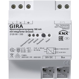 212000 Gira KNX Spannungsversorgung 160mA mit integrierter Drossel 4TE Produktbild
