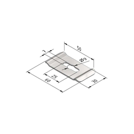 14140 Trayco MT FB SS Giterrinne Befestigungsbügel   Mesh Tray Fixation Produktbild