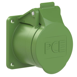 382-4f5v PC-Electric CEE-Anbausteckdose gerade 55x55mm 16A 2p 24/42VAC 100-200H Produktbild front M