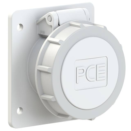 3832-10f87v PC-Electric CEE- Anbausteckdose gerade 75x85mm 16A 3p 24 Produktbild front M