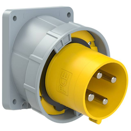 744-4 PC-Electric CEE-Anbaugerätestecker schräg 125A 4p 4h IP67 POWER TWIST Produktbild front M