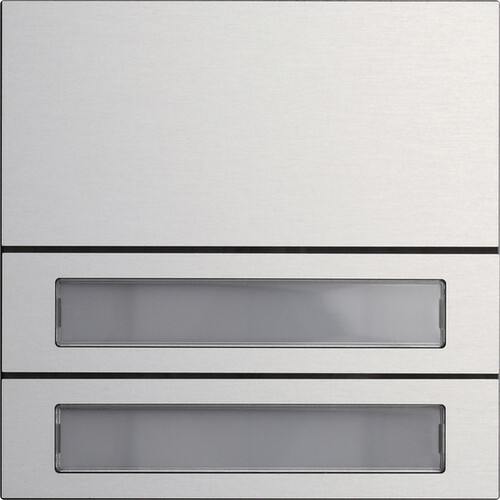 5532926 Gira Ruftastenmodul 2f System 106 Aluminium Produktbild Front View L