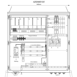 A250AMS10/S Mehler Wandlermessverteiler B1490xH1450xT400mm Zul. LS 250A, Abg. 2 Produktbild