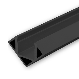 113172 Isoled LED Eckprofil CORNER11 Aluminium pulverbeschichtet schwarz RAL Produktbild