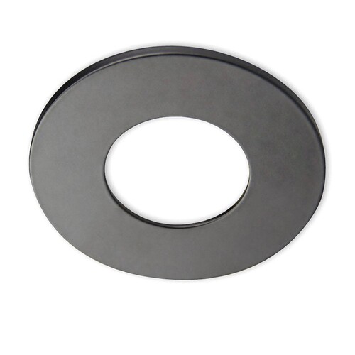 113059 Isoled Cover Aluminium rund schwarz matt für Einbaustrahler Sys-68 Produktbild Front View L