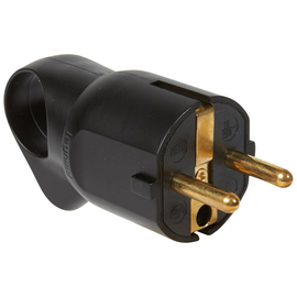 050328 Legrand Stecker mit Abzug schwarz Produktbild