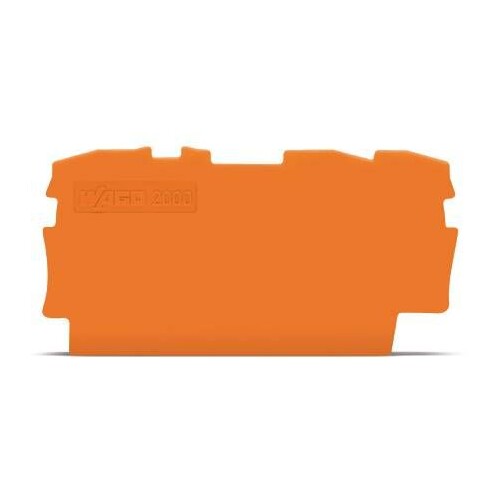 2000-1392 Wago Abschluss  und Zwischenplatte 0,7 mm dick orange Produktbild Front View L