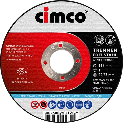 208914 Cimco Korund Trennsch. Inox 230 Produktbild