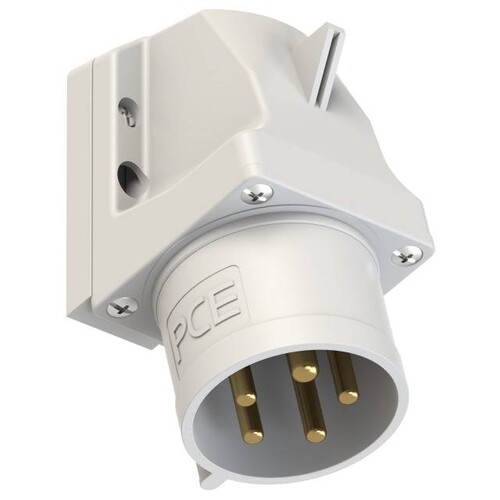 525-1 PC-E CEE Wandgerätestecker 5p 32A 1 Uhr 400V IP44 Produktbild Front View L