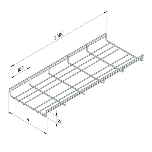 10355 Trayco MT35 200 3EG Gitterrinne   Mesh Tray Produktbild