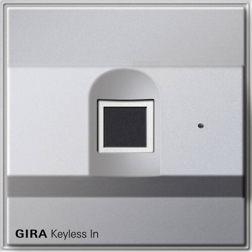 261765 Gira Gira Keyless In Fingerprint Leseeinheit Gira TX_44 F Alu Produktbild Front View L