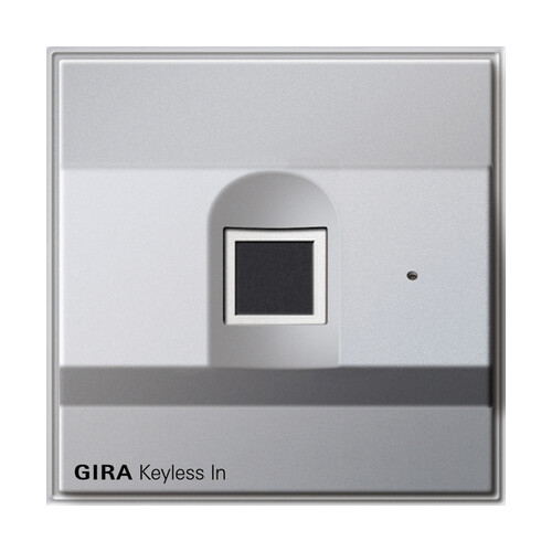 261765 Gira Gira Keyless In Fingerprint Leseeinheit Gira TX_44 F Alu Produktbild Front View L