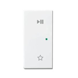 6237-21-84 Busch-Jäger @ Wippe 2-fach links Play/Pause Symbol studioweiß Produktbild