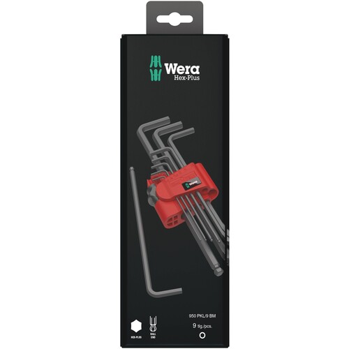 05073596001 Wera 950/9 Hex-Plus 6 SB Winkelschlüssel im zweikomponentigen Cl Produktbild