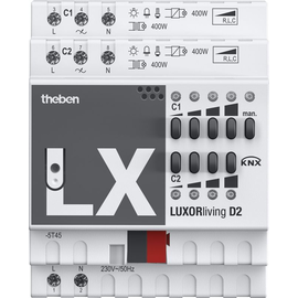 4800470 Theben THEBEN KNX Luxor Dimmaktor 2fach REG Produktbild front M