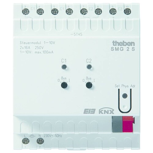 4910273 Theben THEBEN KNX SMG2S Mix Steuereinheit 1 10V 2fach REG Produktbild