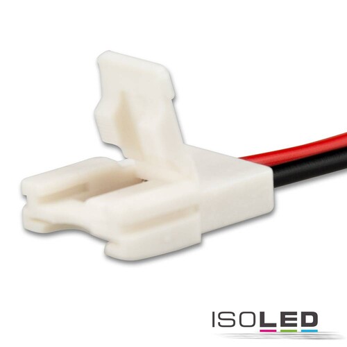 113109 Isoled Flexband Clip Anschluss Slim 2 polig, weiß für Breite 10mm mit Produktbild Front View L