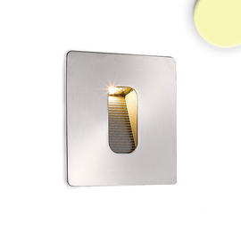 112212 Isoled LED Wandeinbauleuchte eckig, IP65, 1x3W CREE, warmweiß Produktbild front M