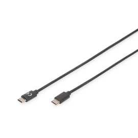 AK-300138-018-S Classic USB C Kab. C/STC/ST 1,8M UL, High Speed, Schwarz Produktbild front M
