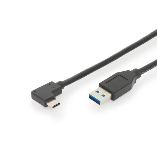 AK-300147-010-S Classic USB C KAB. C/ST 90°A/ST 1m USB 3.1GEN 2, 3A, 10GB Produktbild