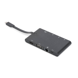 DA-70865 Digitus Docking Station Travel, USB C MicroSD,SD/MMC,VGA,HDMI Produktbild