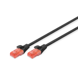 DK-1617-010/BL Digitus Patchk.Cat.6  1m U/UTP Schwarz Premium Line AWG26/7  LSHZ Produktbild