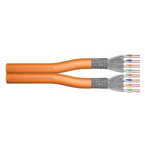 DK-1743-VH-D-5 Digitus Verlegekab. CAT.7 S/FTP  500mD 2x4x2xAWG23/1, LSOH 3, DUP Produktbild Front View L