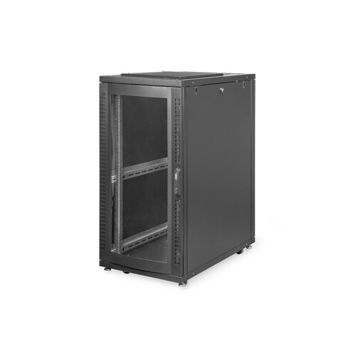 DN-19-SRV-26U-B-G-1 Digitus Serverschrank 26HE Glastür H1245x B600  Produktbild